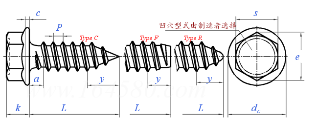 JIS B 1127 - 2015 六角法兰自攻钉