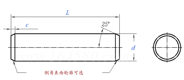ASME B 18.8.2 - 2000 (R2010) 圓柱銷-無淬硬 [Table 4]