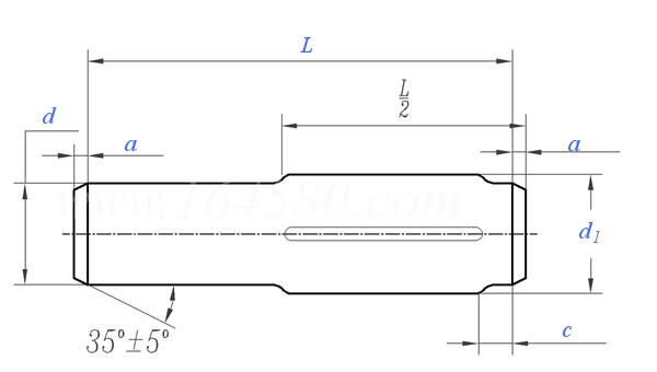 ASME B 18.8.2 - 2000 (R2010) H型半長槽銷 [Table 6]