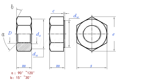 Q  361B 2型細(xì)牙六角螺母