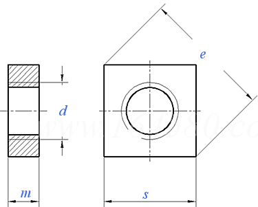 SAE J 104 - 1969 方形机用螺母