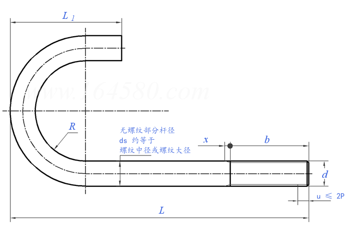GB /T 799 (B) - 2020 地腳螺栓 B型