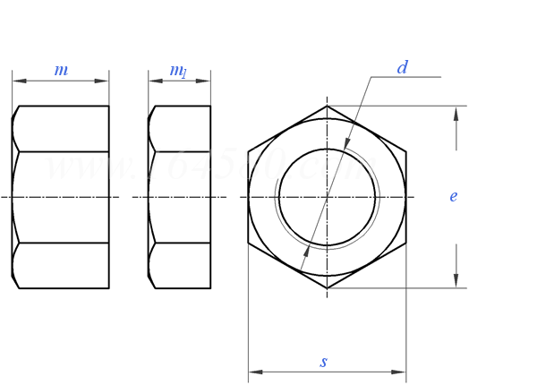 ASME B 18.2.2 (T10) - 2022 重型六角平螺母和重型薄六角平螺母 [Table 10] (ASTM A563 / F594 / F467)