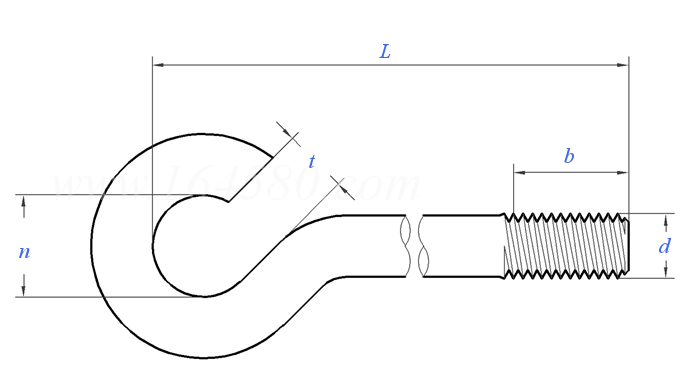 ASME B 18.31.5 (EOA) - 2011 吊环螺栓，开口锚环 (F468, F593, F1554, A307, A193/A193M, A320/A320M, SAE J429)