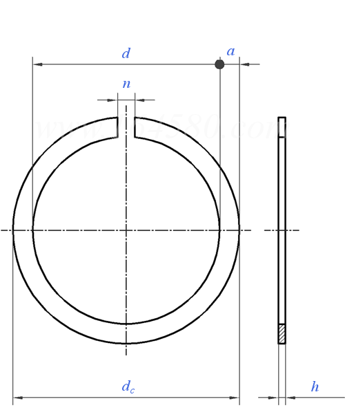 CNS  9072 - 1996 滾動軸承用鋼絲擋圈