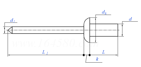 Q  442 封閉型扁圓頭抽芯鉚釘