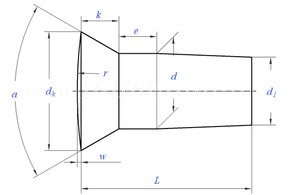 DIN  302 - 1993 沉头实心铆钉