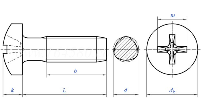 UNI  8112 十字槽圓頭三角鎖緊螺釘