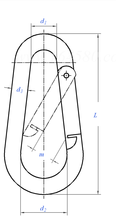 DIN  5299 (B) - 1980 彈簧鉤 B型