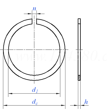 DIN  5417 (M3200/SP) - 2011 滚动轴承用紧固件 - 带环槽轴承用止动环