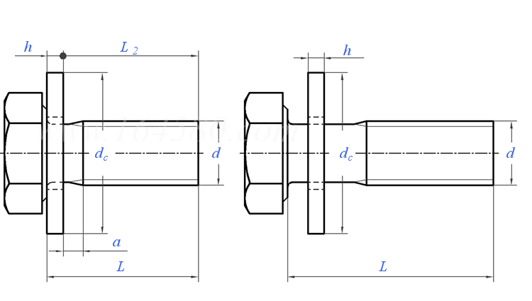 DIN  6900-1 - 1990 外六角螺栓和平墊圈的組合