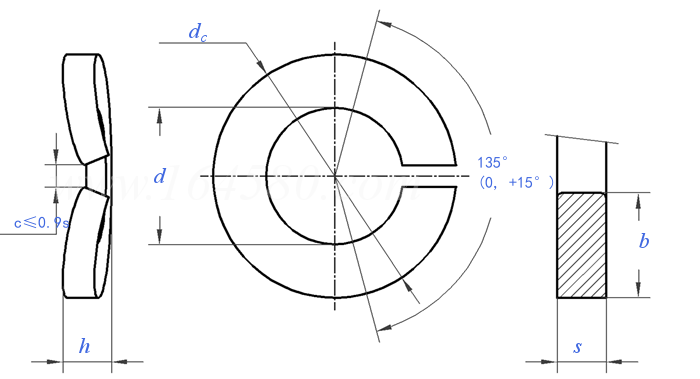 DIN  6905 - 1990 螺钉和垫圈组合件用 鞍形弹簧垫圈