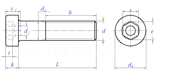 DIN  6912 - 2009 内六角帶導向孔矮圓柱頭螺釘