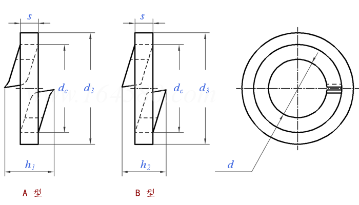 CNS  4255 - 1978 帶安全環的彈墊