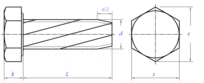 DIN  7513 (A) - 2016 六角头切削螺纹螺钉