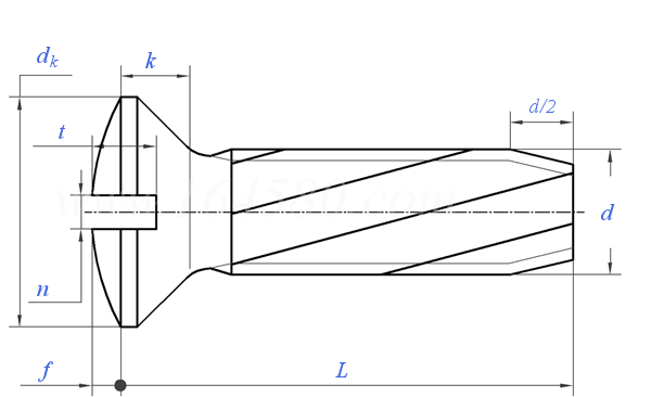 DIN  7513 (GE) - 2016 开槽半沉头自攻自切螺钉