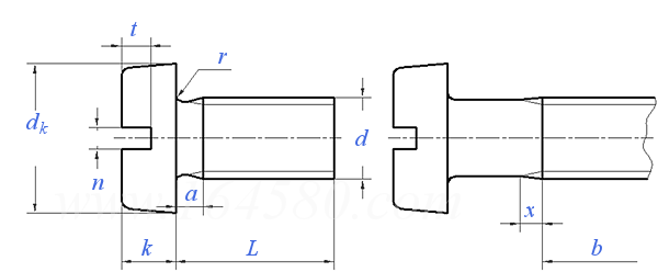DIN EN ISO  1207 - 1994 开槽圆柱头螺钉-产品等级A级