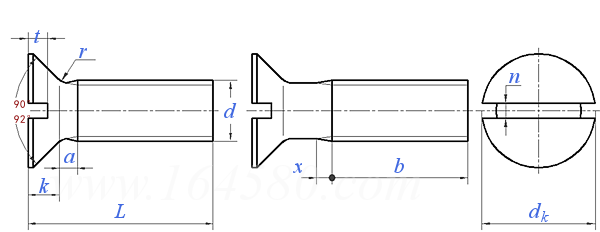GB /T 68 - 2000 开槽沉头螺钉