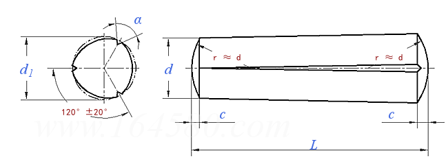 NF E 25-764 - 1997 (R2002) 槽銷 全長錐槽