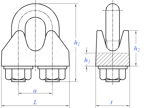 EN  13411-5 (A1) - 2003 U形螺栓鋼絲繩夾具 - 鋼絲繩繩夾（卡頭）