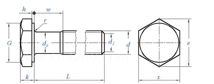 EN  3007 - 1996 航空航天 - 六角頭螺栓，細杆，長螺紋，FE-PA92HT(A286)耐高溫鋼, 鍍銀，強度等級：900Mpa（室溫）/650℃