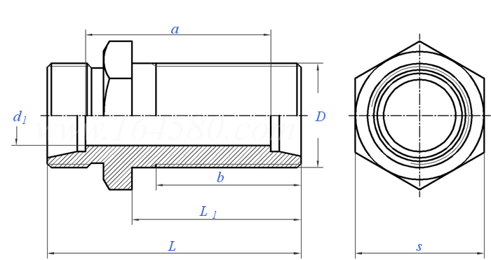GB /T 3748 - 2008 卡套式過闆直通管接頭體