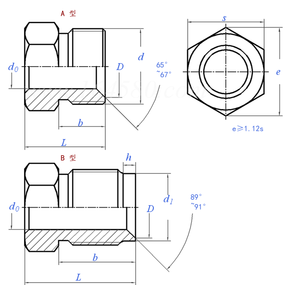 GB /T 5650 - 2008 擴口式管接頭用空心螺栓