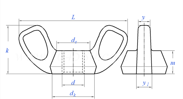 JIS B 1185 (Type 4) - 2010 壓鑄式蝶形螺母