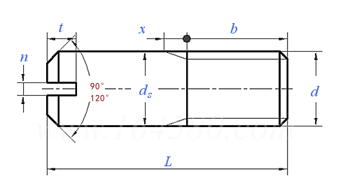 ISO  2342 - 2003 开槽无头螺钉