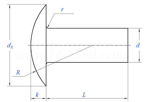 GB  1011 - 1986 大扁圆头铆钉