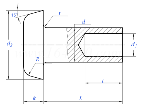 GB  1013 - 1986 平錐頭半空心鉚釘