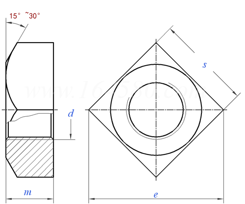 NF E 27-412 - 1973 大方形螺帽