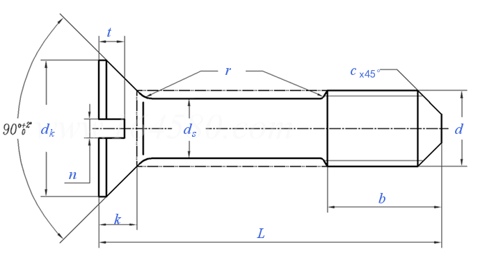 GB  948 - 1988 开槽沉头不脱出螺钉
