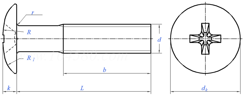 GB  973 - 1976 十字槽扁圓頭螺釘