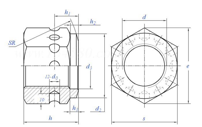 HG /T 21573.3 (HI) - 1995 HI型大直径螺母