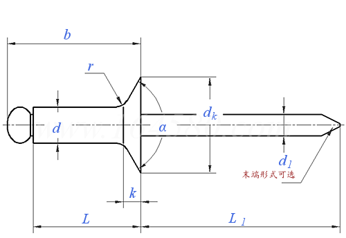 IFI  114 (T3) - 1986 100°或120°开口型沉头抽芯铆钉 [Table 3]