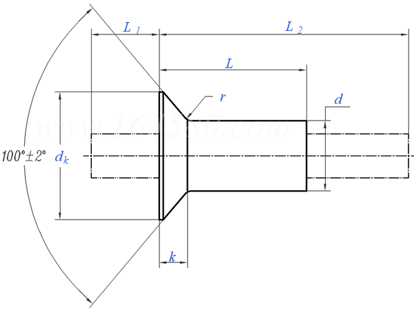 IFI  521 - 1982 米制沉頭擊芯鉚釘