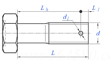 GB /T 31.2 - 1988 细杆六角头螺杆带孔螺栓 B级