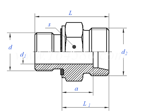 ISO  8434-1 (SDS-E-M) - 2018 卡套式端直通管接頭體，填料密封（E），普通螺紋端（M）