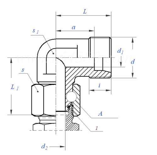 ISO  8434-1 (SWOE) - 2018 卡套式錐密封組合彎通管接頭