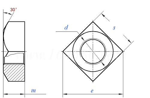 JIS B 1163 - 1995 四方螺母