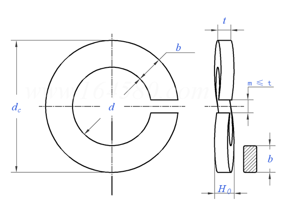 JIS B 1251 (WW/No.3) - 2001 波形彈簧墊圈 [表8] WW/No.3