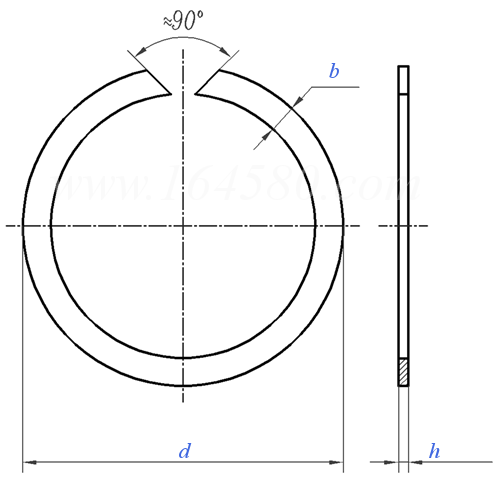 CNS  9075 - 1998 孔用壓扁鋼絲擋圈