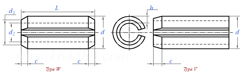 JIS B 2808 (GH) - 2013 重型直槽彈性圓柱銷 [Table 5]