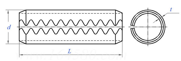 JIS B 2808 (Tooth type) 弹性圆柱销 - 齿型 - 轻型