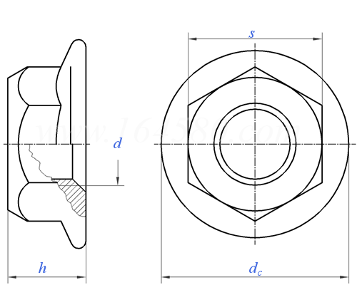 NF E 25-414 - 1998 (R2004) 全金属六角法兰面锁紧螺母