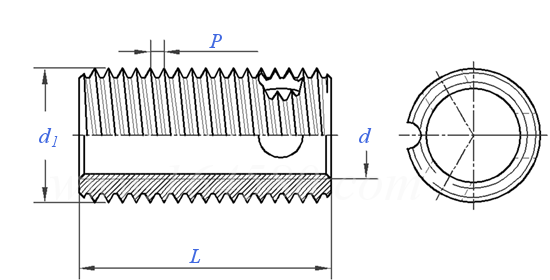  带安全槽的自攻镶嵌件 带安全槽的自攻镶嵌件