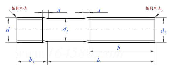 Q  124 雙頭螺柱 b1=1.25d [兩端粗牙，細杆]