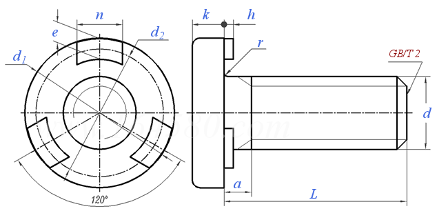 QC /T 598 (B) - 1999 平圆头下承面凸焊螺钉 B型