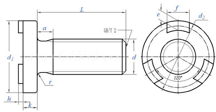 Q  199B 端面平圓頭凸焊螺釘 B型